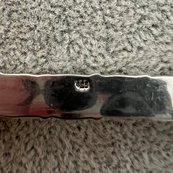 ❤️ Kingman Purple Mohave Turquoise Southwestern 925 Bar Pendant Necklace 13.5gm - Picture 4 of 14